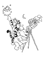 A coloring page of winnie the pooh - group